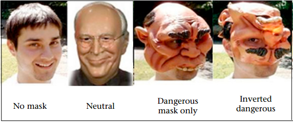 Masks used in facial recognition study. Figure adapted from Marzluff et al. 2010.